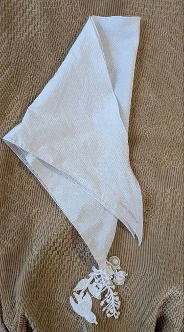 min de parhas 꽃과 새 자수 스카프