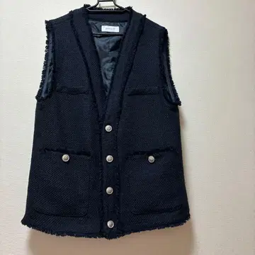 SIMPLICITE 심플리시떼 네이비 트위드 베스트 B.C STOCK