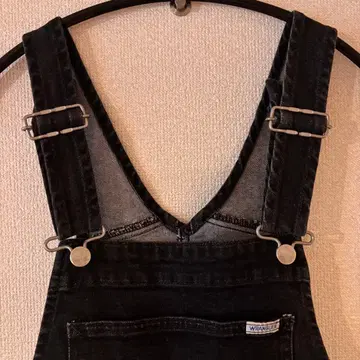 city shop x Wrangler 블랙 데님 살로펫