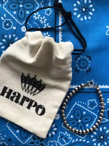 Harpo 실버 팔찌 오리지널 파우치 포함