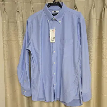 UNIQLO 슈퍼 논아이론 셔츠 XL 64 Blue
