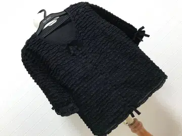 미사용 카네코 이사오 피코 프릴 블라우스 블랙