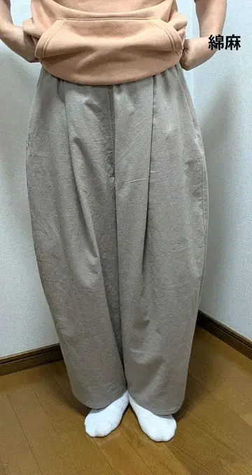 면 린넨 벌룬 팬츠 핸드메이드