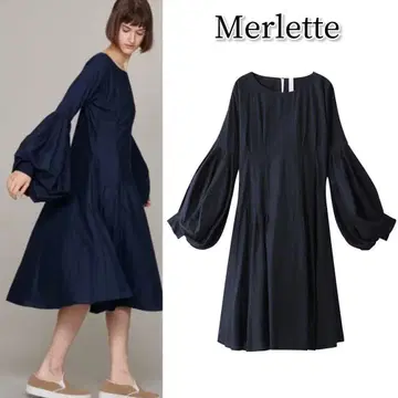 Merlette ARASHIYAMA DRESS 정가 7.1만 네이비 S