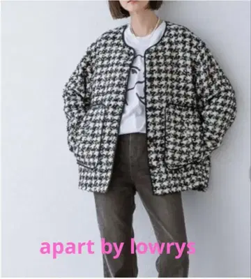 apart by lowrys 노카라 자켓 트위드 하운드투스