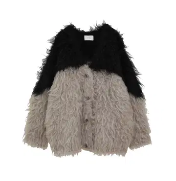 새상품 BI COLOR SHAGGY KNIT CARDIGAN