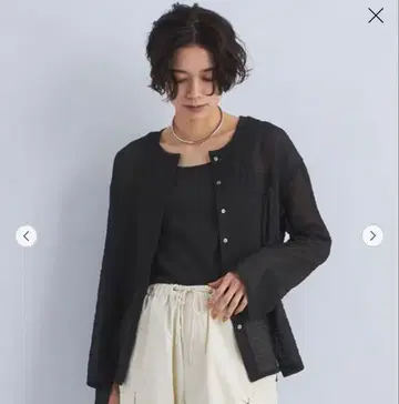 [새상품급] 그린 라벨 릴랙싱 시어 포코포코 크루넥 가디건