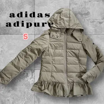 adidas adipure 베이지 퀼팅 다운 자켓 프릴 S