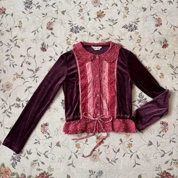 Jane Marple 레이스 벨로아 블라우스