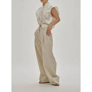 Cotton Wide Pants 아이보리 38