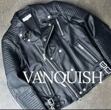 VANQUISH 뱅퀴시 더블 라이더 자켓 천연 가죽 M 새상품급