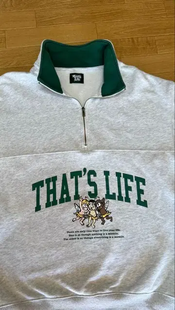 THAT'S LIFE 하프 지퍼 맨투맨