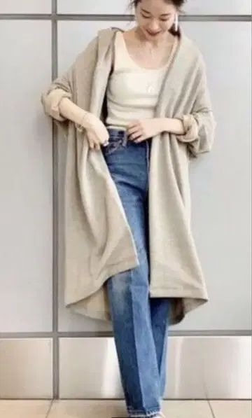 plage 쭈리 롱 가운 롱 가디건 아우터