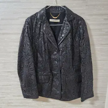 마리나 리날디 레더 재킷 고트 염소