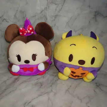 Disney 할로윈 미니 푸우 봉제 인형 키링 세트