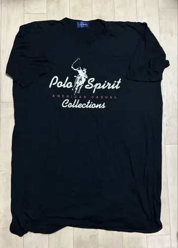 polo spirit 티셔츠 빅 사이즈 블랙 일본제