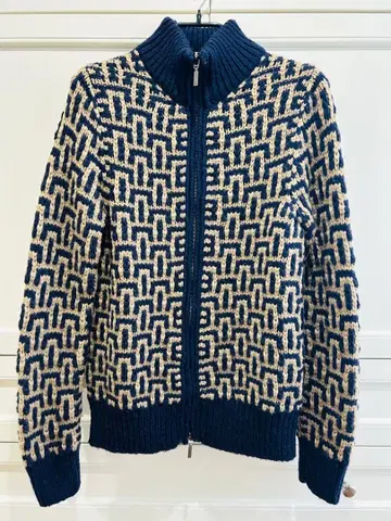 크루치아니 Cruciani 풀 집업 니트 스웨터 46 남성용