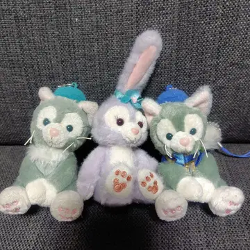 새상품급 디즈니 젤라토니 & 스텔라 루 봉제 인형 스트랩 3개 세트
