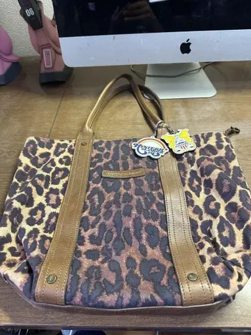 HYSTERIC GLAMOUR 레오파드 무늬 토트백 히스 키링 증정