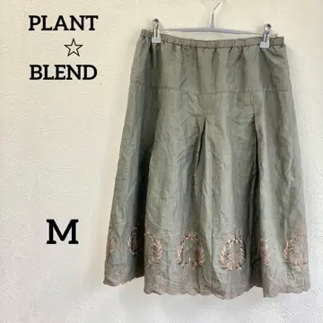 PLANT BLEND 자수 플레어 스커트 M 사이즈