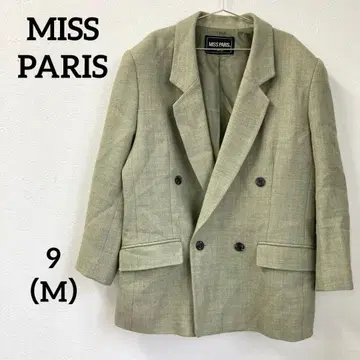 MISS PARIS 더블 자켓 9호 울 혼방 그린 계열