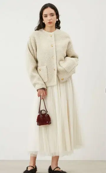 2024AW 미라 오웬 롱 튤 볼륨 스커트