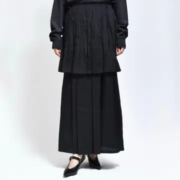 Christian Wijnants SHIBA 플리츠 스커트 블랙