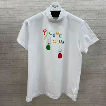 PICONE 하이넥 셔츠 여성용 화이트