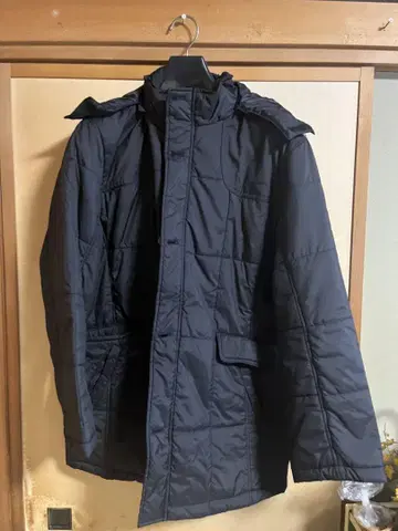 Hush Puppies 후드 부착 다운 자켓 3L 네이비