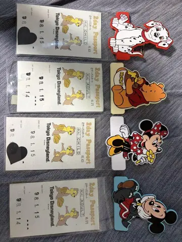 디즈니 캐릭터 패스 케이스 4개 세트