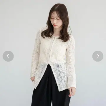 새상품급 raffime 꽃무늬 레이스 가디건 베이지