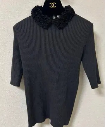 [ 새상품 ] UNITED ARROWS 레이디 플라워 튤 니트