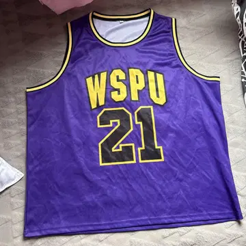 WSPU 21 보라색 농구 저지