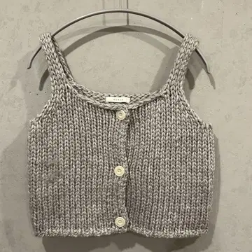 [ Ounce ] 한국 핸드메이드 니트 뷔스티에 그레이