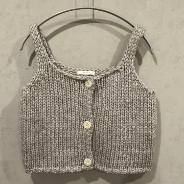 [ Ounce ] 한국 핸드메이드 니트 뷔스티에 그레이