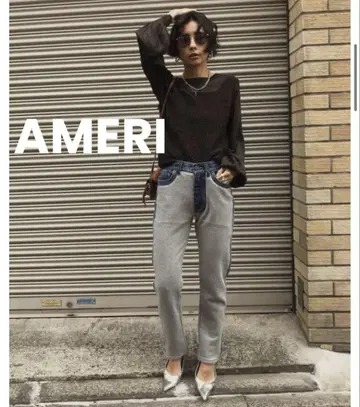 AMERI 아메리 SWEAT COMBINATION 데님