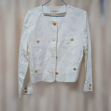 화이트 노카라 자켓 M 사이즈