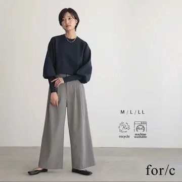 for/c 롱 리브 볼륨 소매 니트 네이비 LL 사이즈 시착만 한 상품