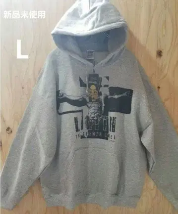미사용 새상품 에반게리온 제10사도 후드티 8온스 속기모 L 그레이