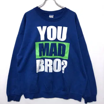 길단 YOU MAD BRO? 스트릿 힙합 구제 의류 맨투맨