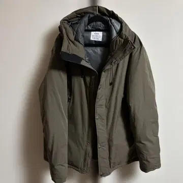 coen 올리브 계열 후드 부착 아우터