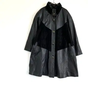 가죽 자켓 램 가죽 천연 가죽 양가죽 돈피 오버 사이즈 어깨 패드 블랙