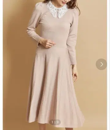 tocoo closet 긴팔 레이스 핑크 원피스