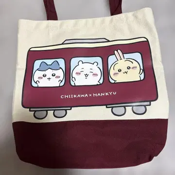 새상품 치이카와 (먼작귀) 한큐 기차 숄더 토트백