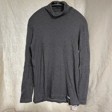 ORCIVAL bshop 차콜 스트라이프 터틀넥 긴팔