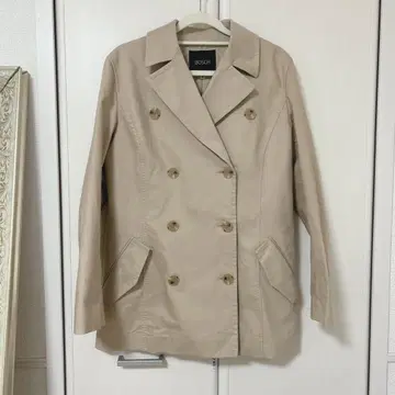 보쉬 더블 트렌치코트 베이지 숏 기장 사이즈 38(M)