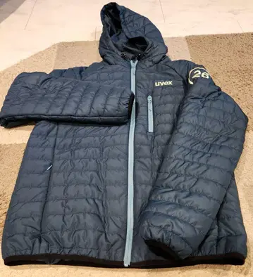 uvex 남성용 L 블루 파랑 컬렉션26 퀼트 자켓 후드