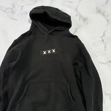 인기 갓 셀렉션 트리플 엑스 센터 로고 후드티 블랙 L