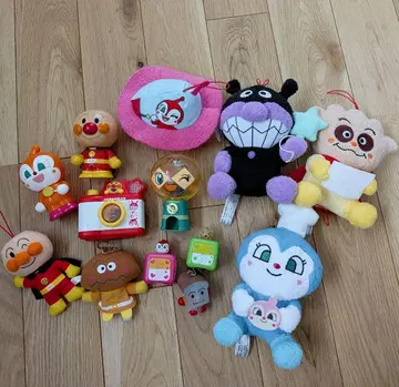 호빵맨 봉제 인형 피규어 가챠가챠 완구 묶음 판매 세트