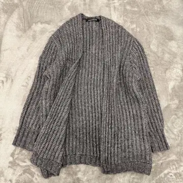 새상품급! mizuiro ind 굵게 짠 가디건 그레이 실버